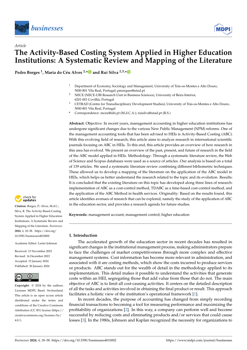 systematic review higher education institutions