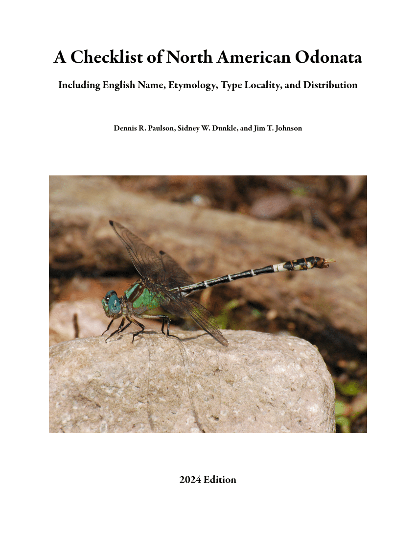 PDF) A Checklist of North American Odonata, Including English Name,  Etymology, Type Locality, and Distribution, 2024 Edition