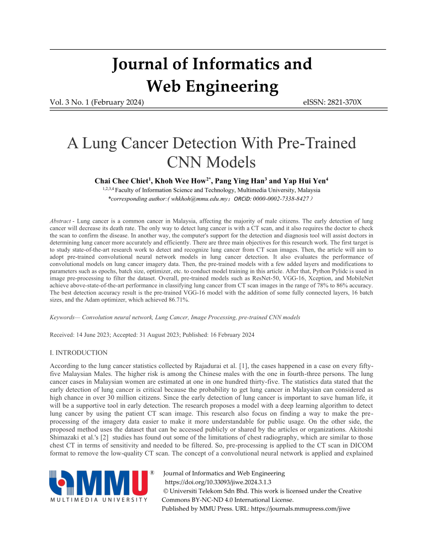 PDF) A Lung Cancer Detection with Pre-Trained CNN Models