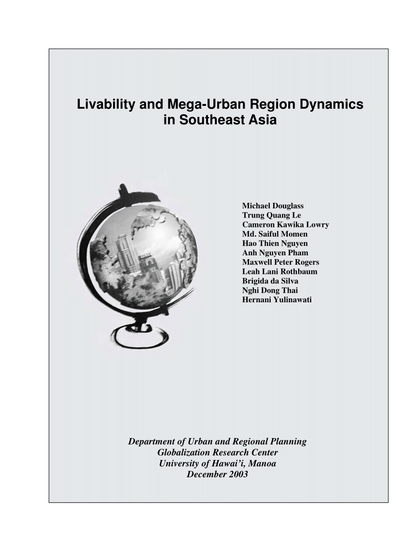 PDF) Livability and Mega-Urban Region Dynamics in Southeast Asia