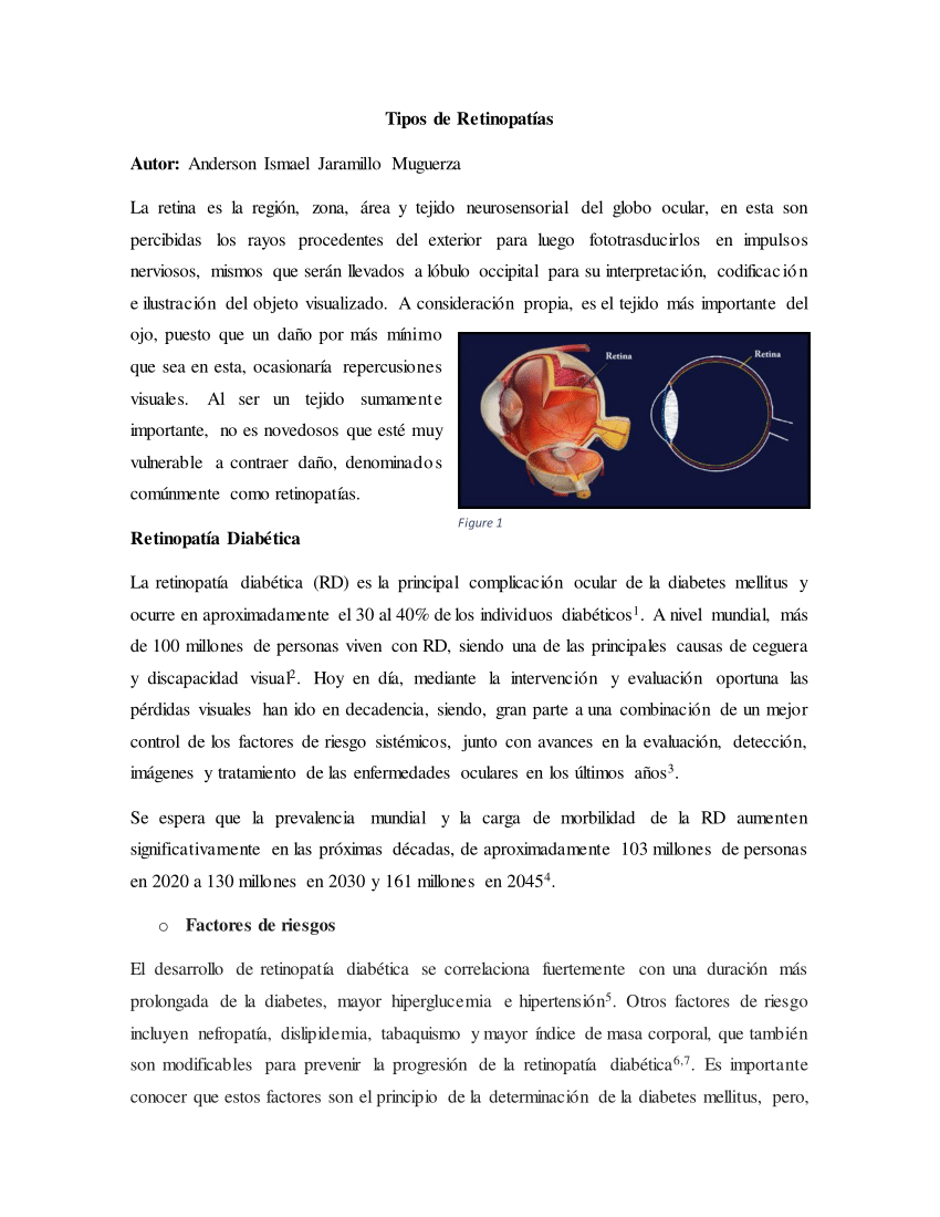 PDF Tipos de Retinopatías 