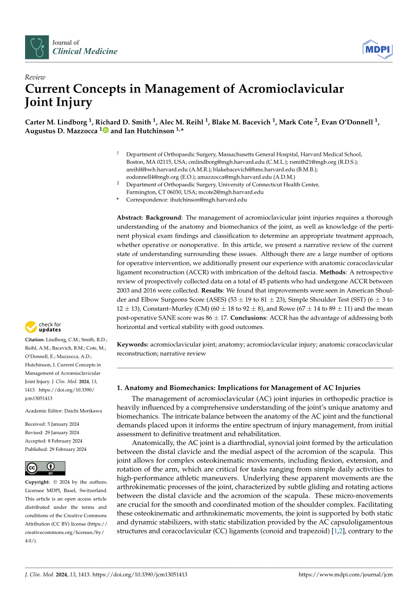 Acromioclavicular Joint (AC joint) - Connecticut Orthopaedics