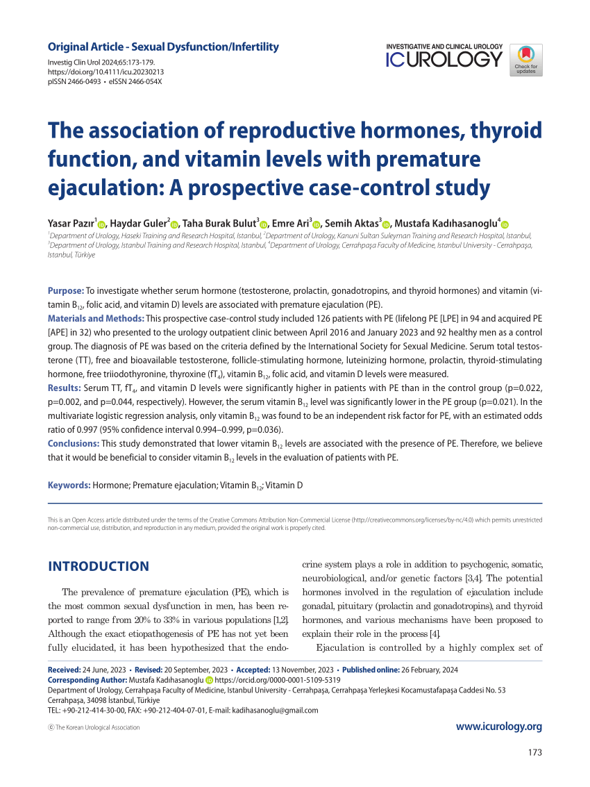 PDF The association of reproductive hormones thyroid function