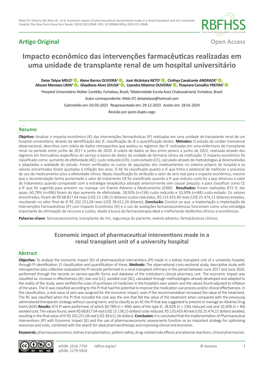 PDF Impacto econômico das intervenções farmacêuticas realizadas  
