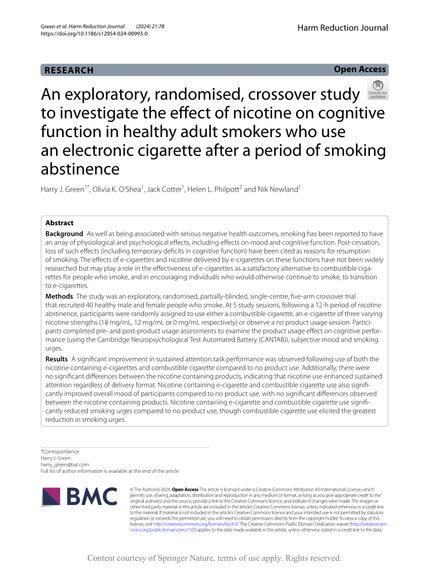 PDF An exploratory randomised crossover study to investigate