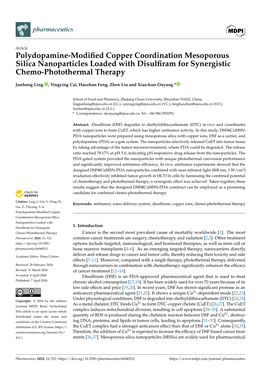 (PDF) Polydopamine-Modified Copper Coordination Mesoporous Silica ...