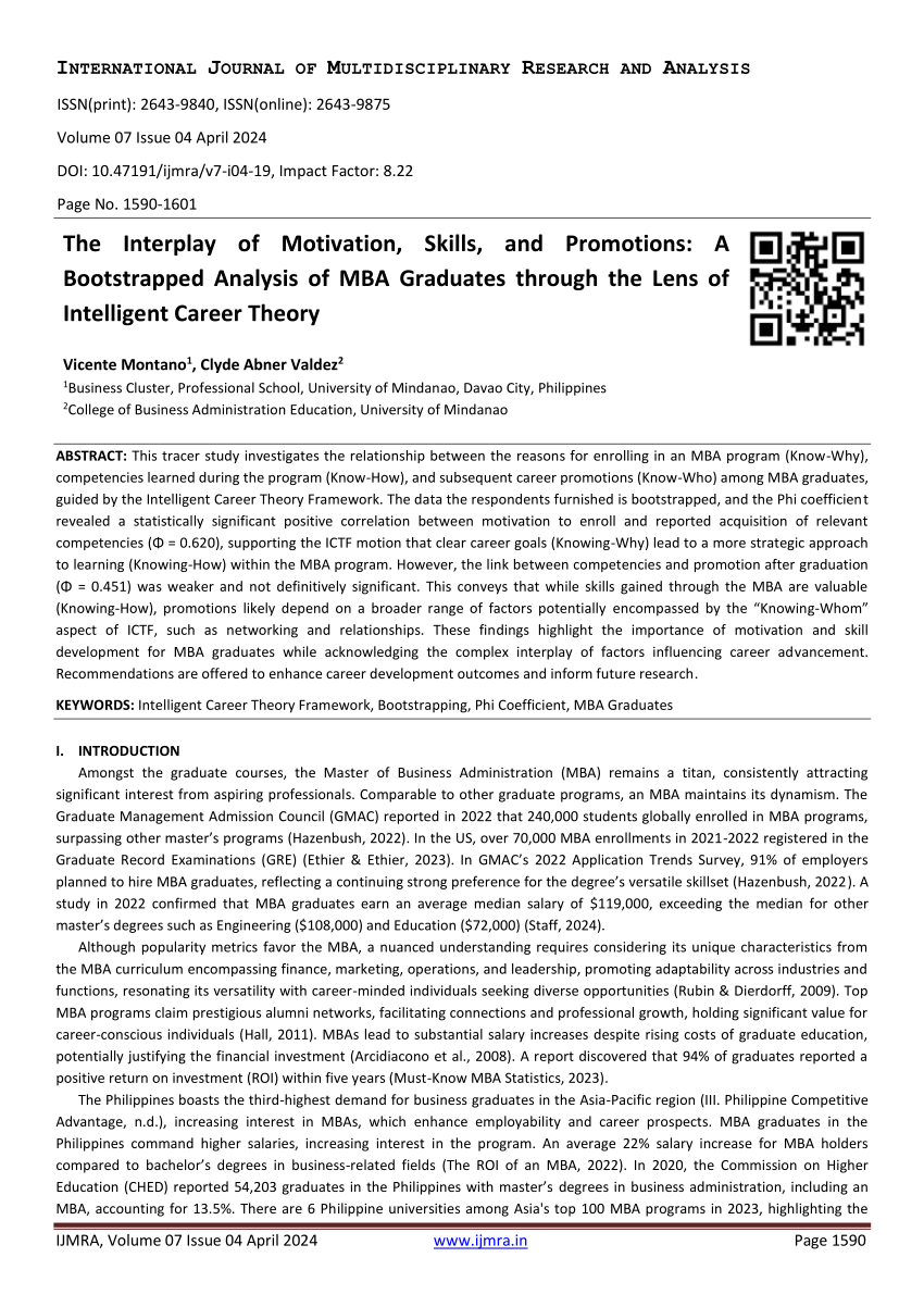 PDF) The Interplay of Motivation, Skills, and Promotions: A 