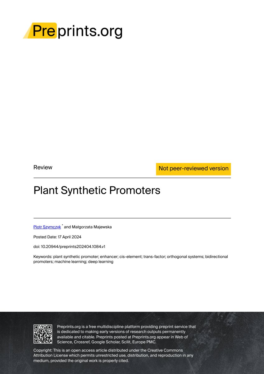 PDF) Plant Synthetic Promoters