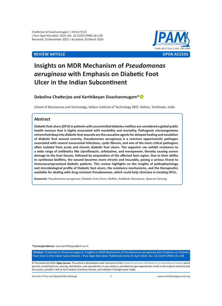 (PDF) Insights on MDR Mechanism of Pseudomonas aeruginosa with Emphasis ...