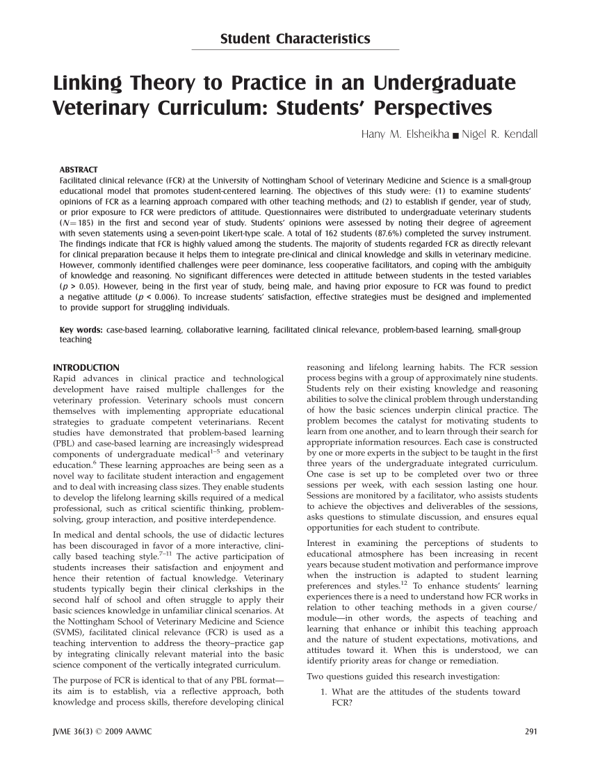 thesis about veterinary