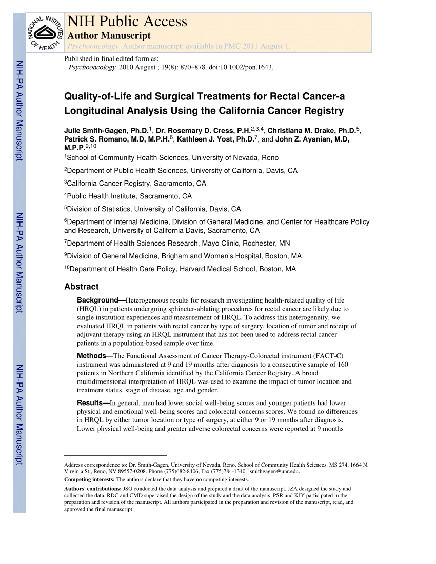 research article on rectal cancer