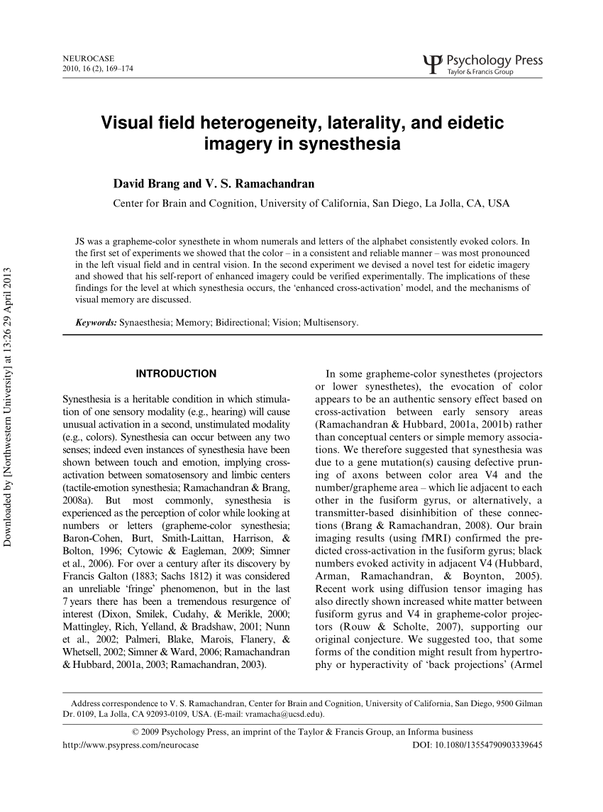 eidetic imagery examples