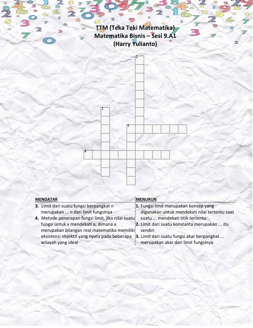 Pdf Ttm Teka Teki Matematika Sesi 9