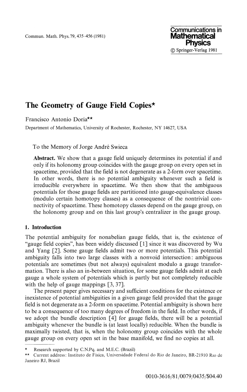Quasi Abelian And Fully Non Abelian Gauge Field Copies A Classification Request Pdf