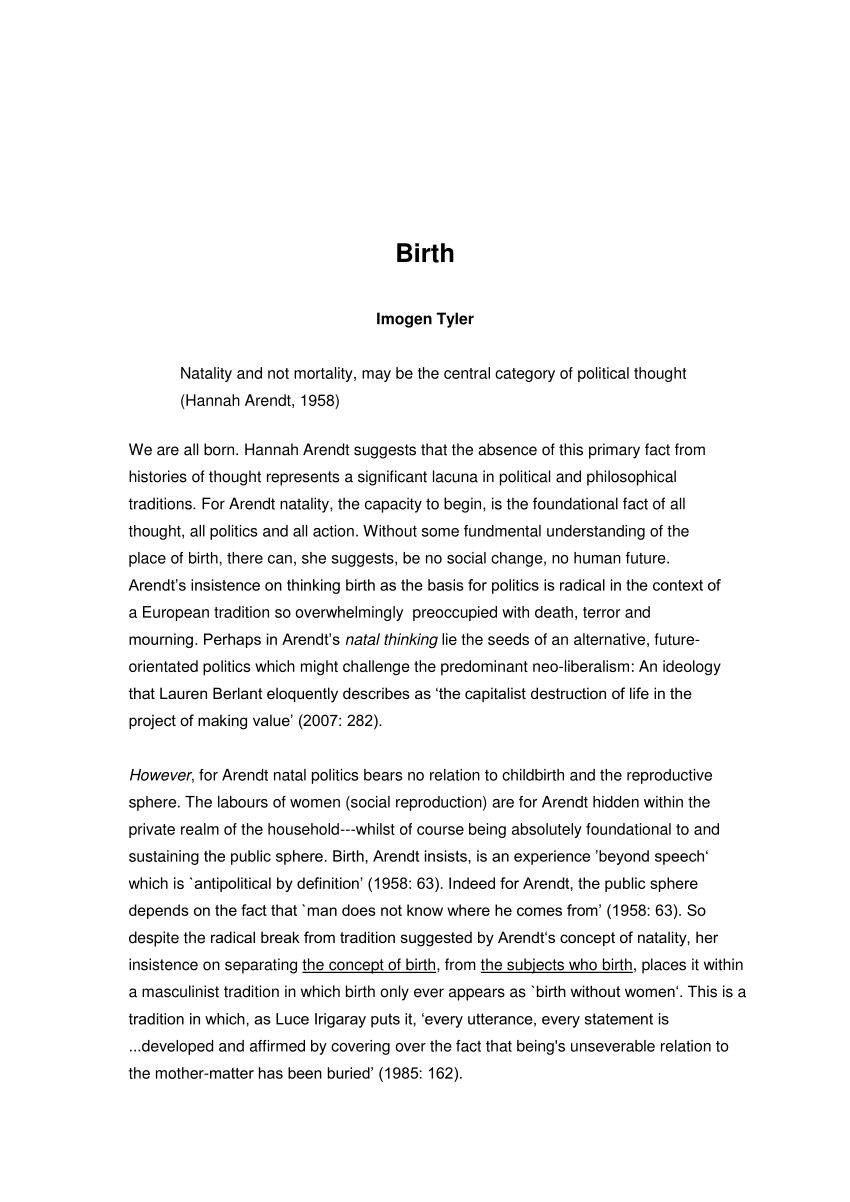 narrative essay about giving birth