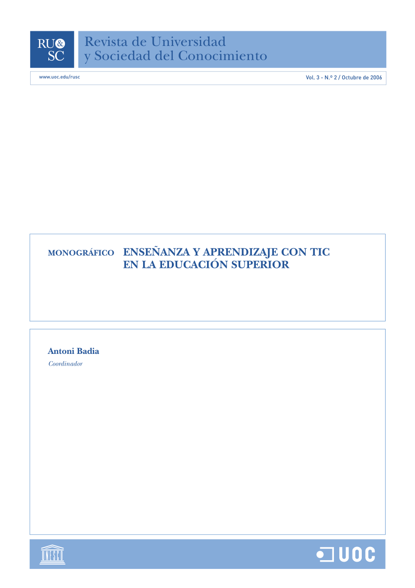 PDF) Las TIC en la enseñanza: diversas formas de dar apoyo al aprendizaje /  As TIC na Educação: diversas formas de apoio à aprendizagem / ICT in  Education: different approaches to enhance learning