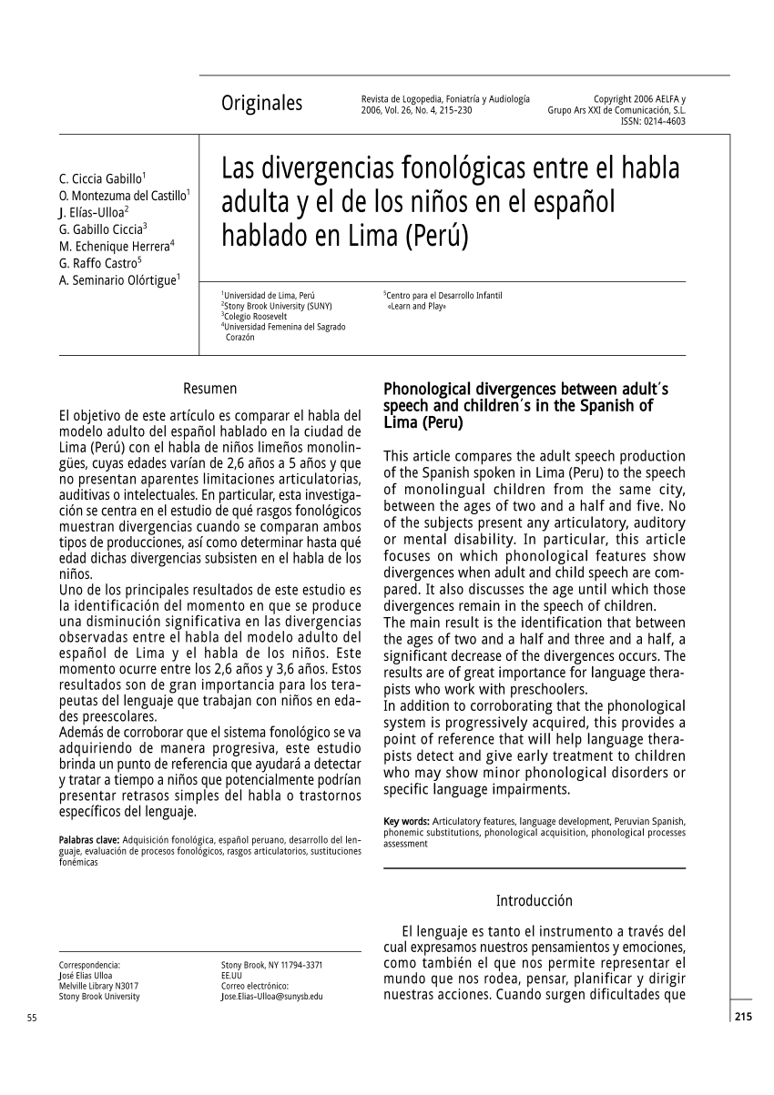 Guide for authors - Revista de Logopedia, Foniatría y Audiología - ISSN  0214-4603