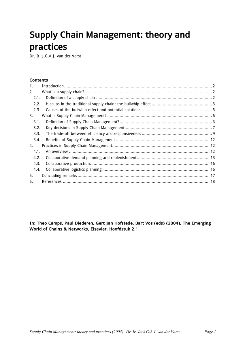 supply chain management dissertation pdf