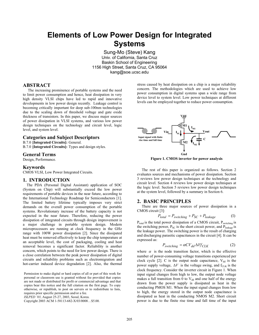 low power design research paper