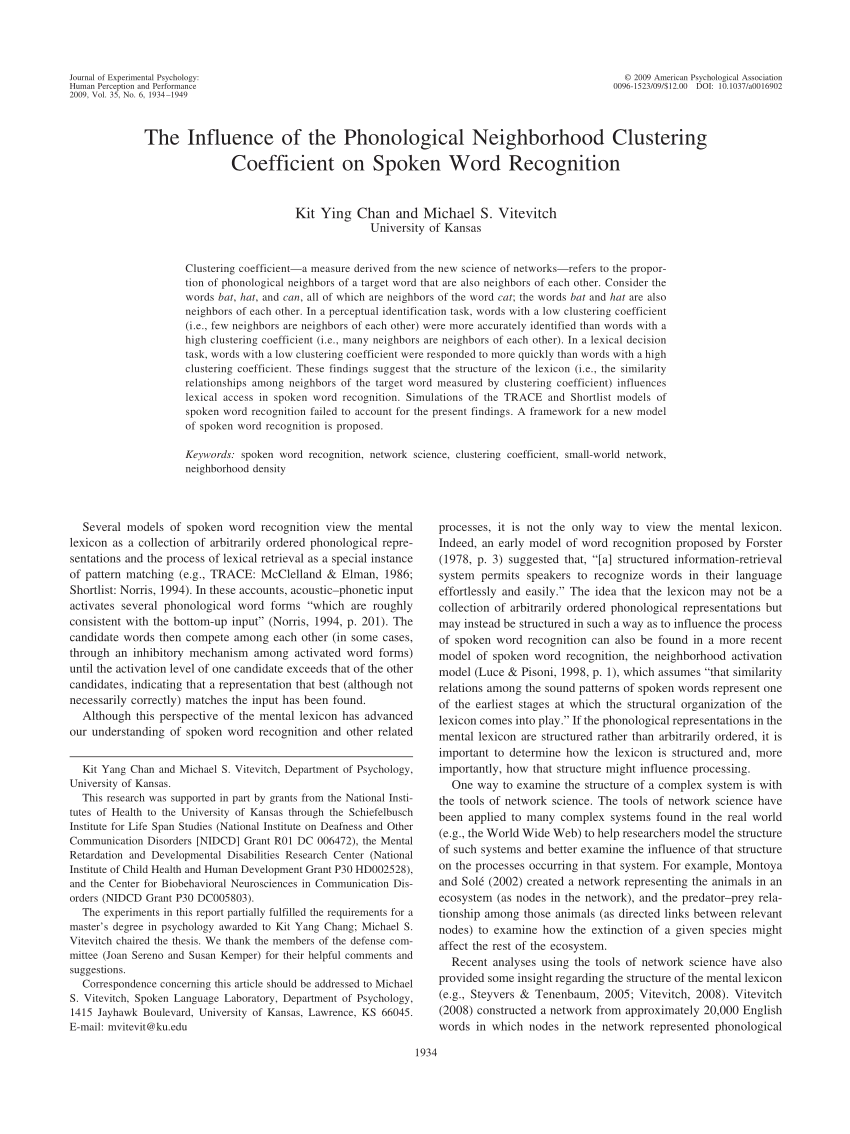research journal article on the phonological features of a language