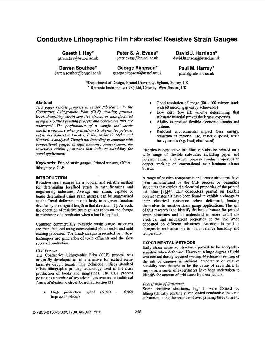 Production and process of gauging film