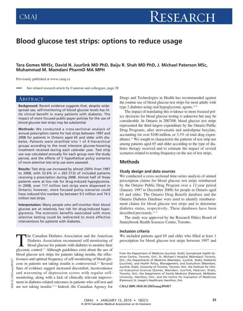 odb glucose test strips