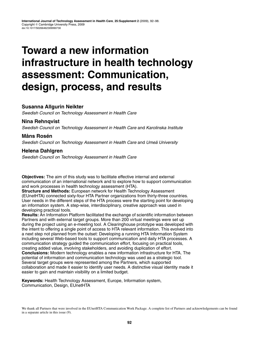 information and communication technology evaluation