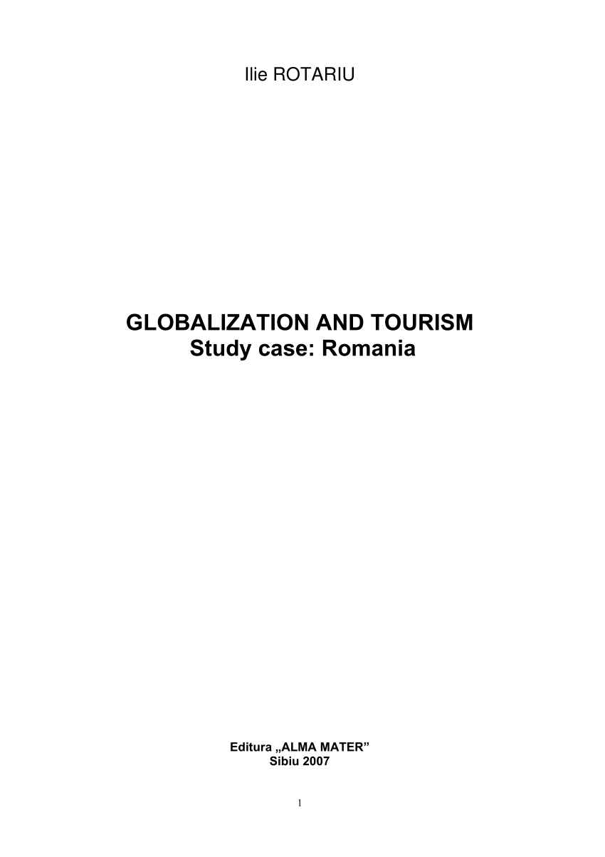 PDF Globalizare si turism studiu de caz Romania