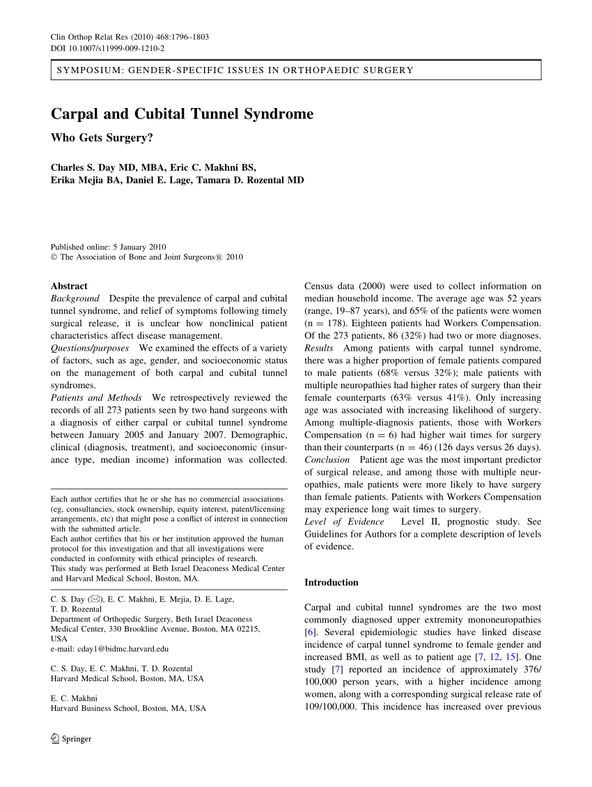 CUBITAL TUNNEL RELEASE - Midwest Orthopaedics