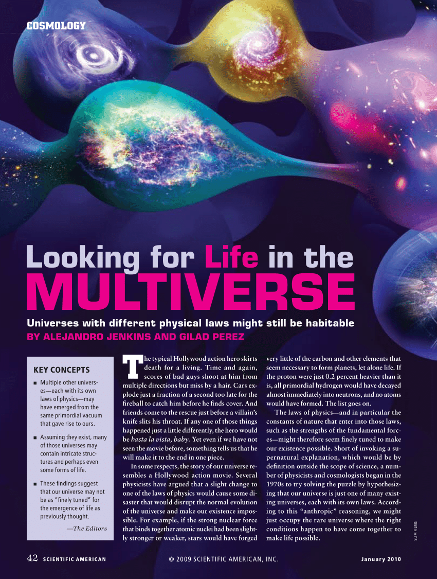 Pdf Looking For Life In The Multiverse