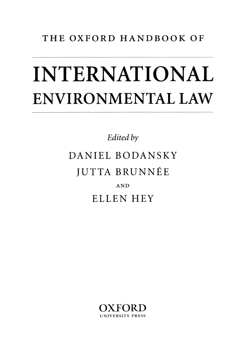 (PDF) International Environmental Law