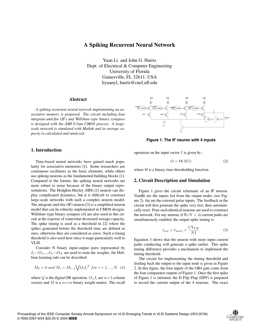 spiking neural network research paper