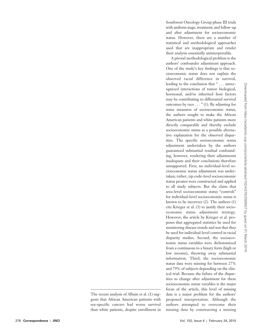 Pdf Re Racial Disparities In Cancer Survival Among Randomized