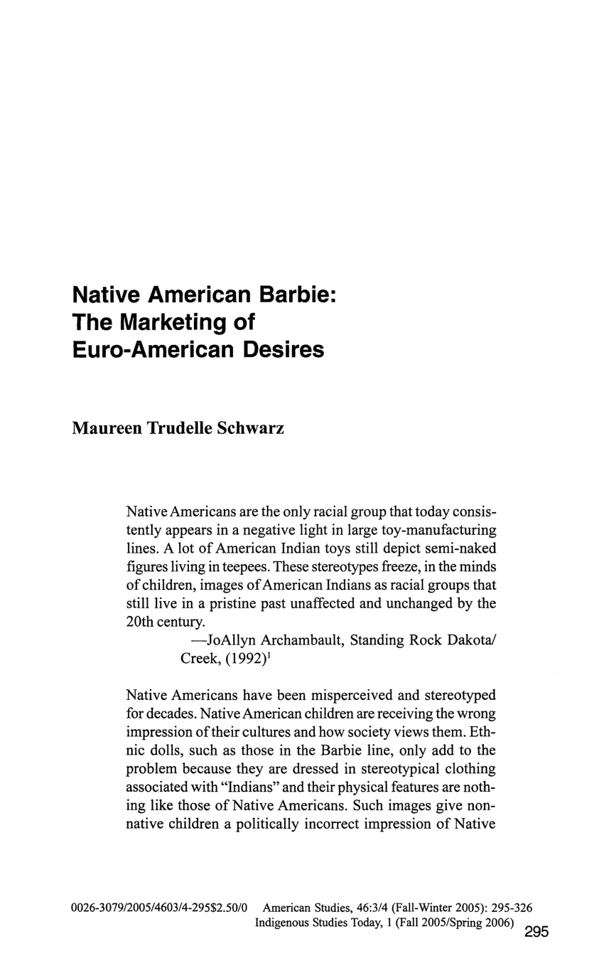 native american barbie 1992