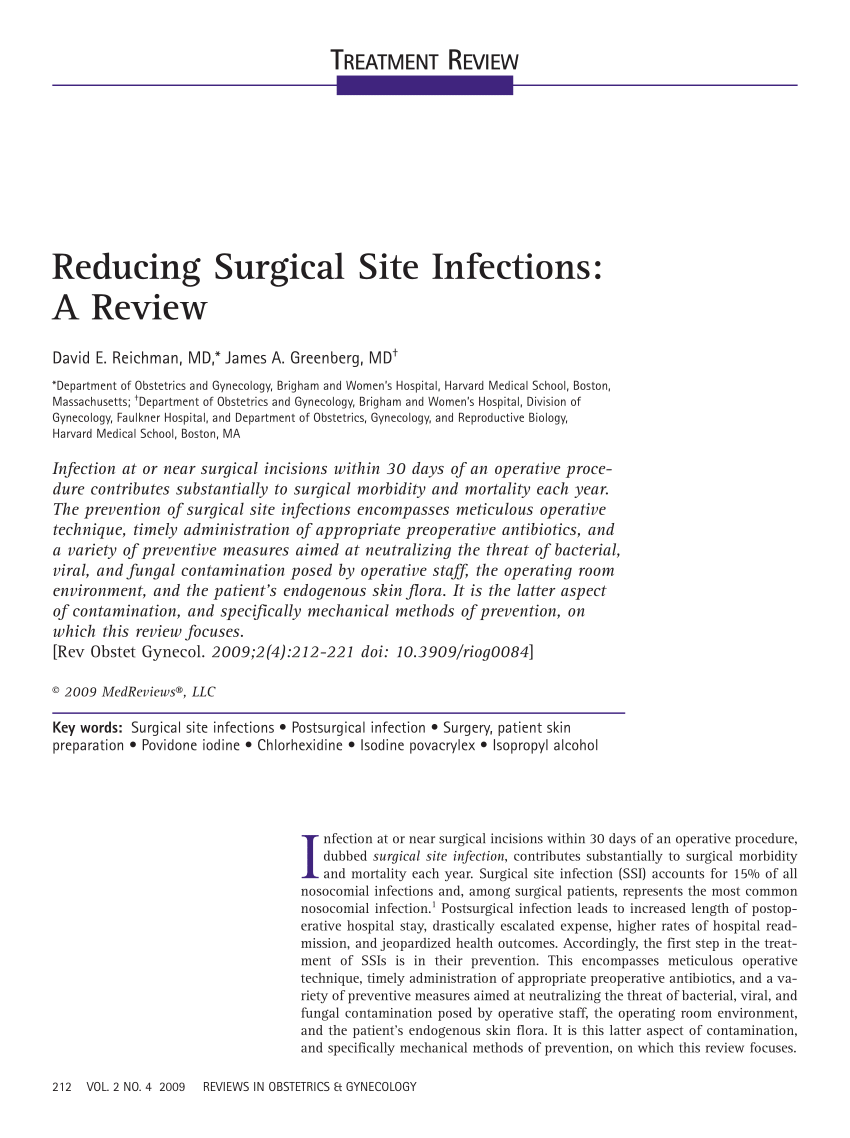 research paper on surgical site infection