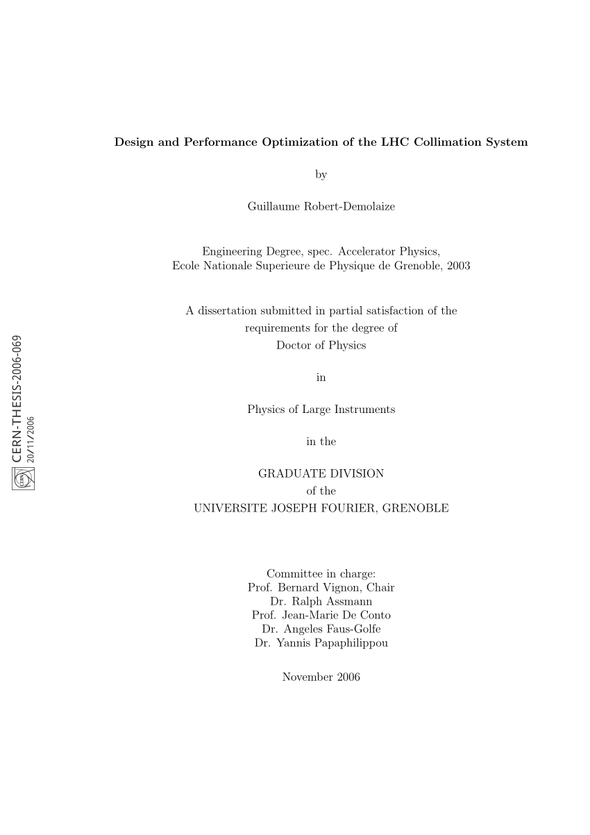 Pdf Design And Performance Optimization Of The Lhc