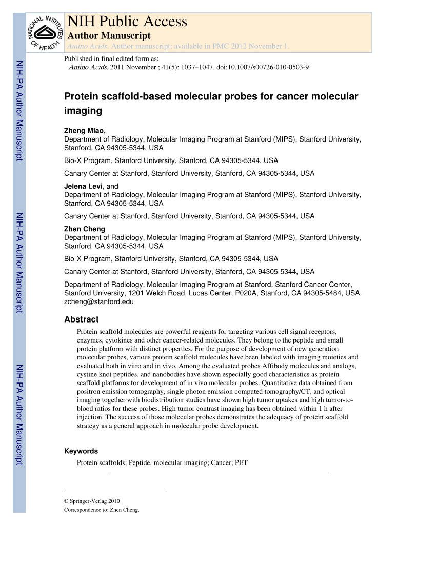 protein scaffold pdf