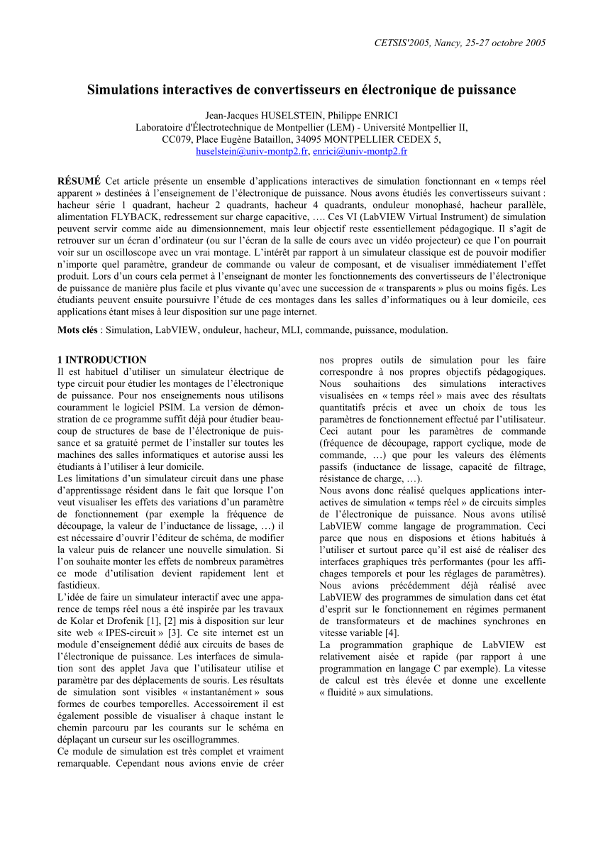 1. Introduction à l'électronique de puissance /Les convertisseurs