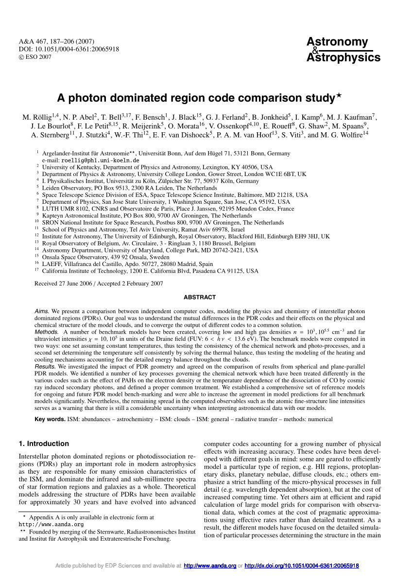 pdf-a-photon-dominated-region-code-comparison-study