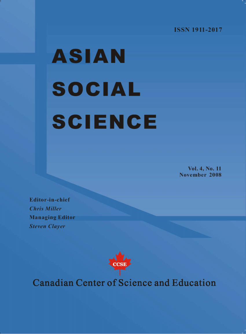 PDF) Asian Social Science, Vol. 4, No. 11, November, 2008