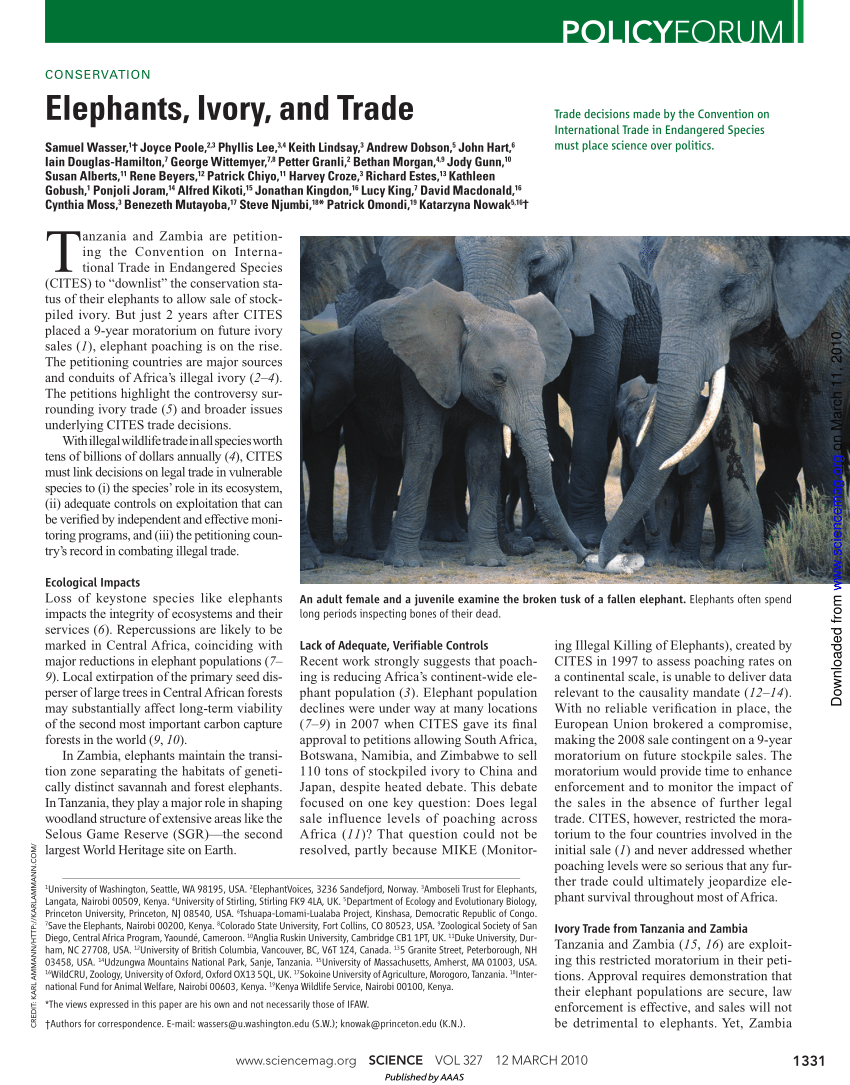 Elephant Trade Information System (ETIS)