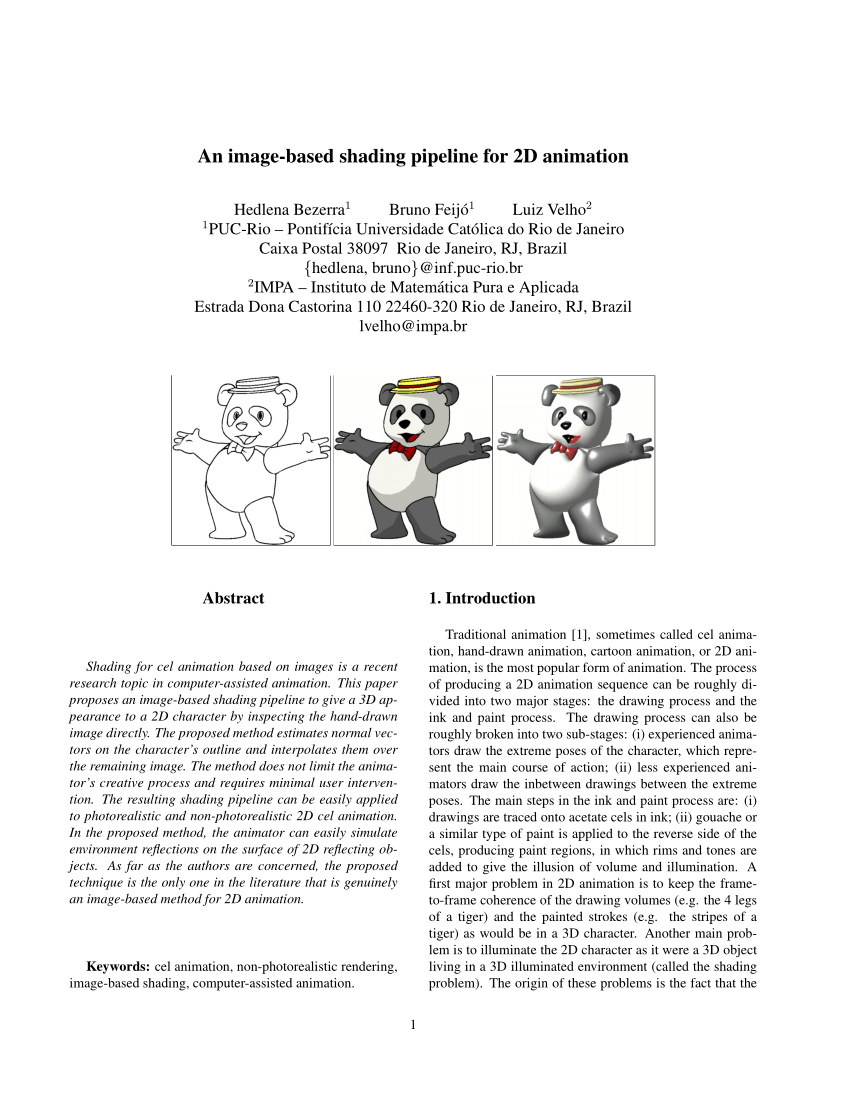 PDF) An Image-Based Shading Pipeline for 2D Animation