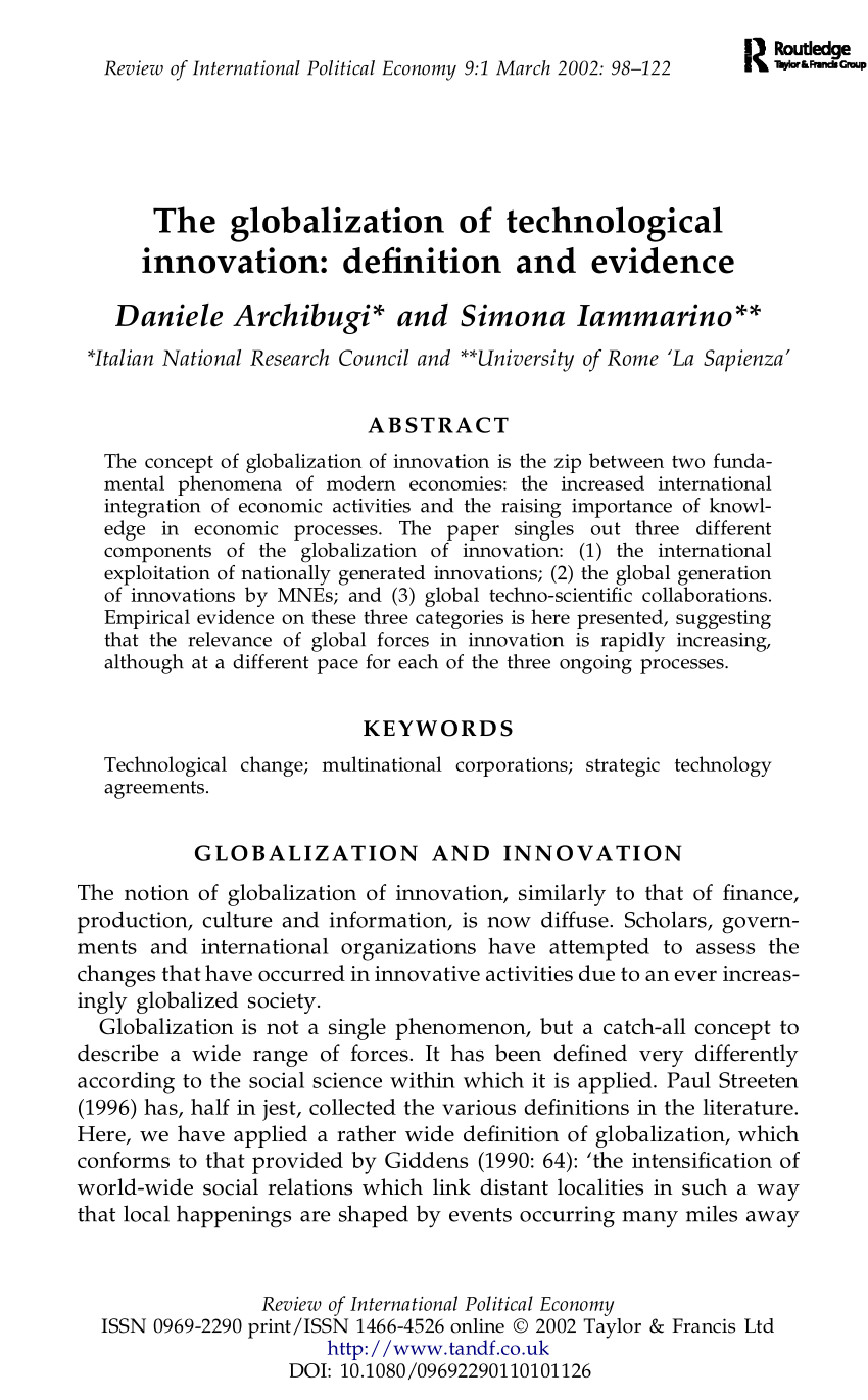 globalization research paper pdf