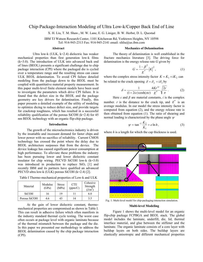 Figure 1 from Development of a Low CTE chip scale package