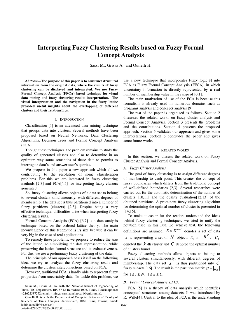 research paper on fuzzy clustering