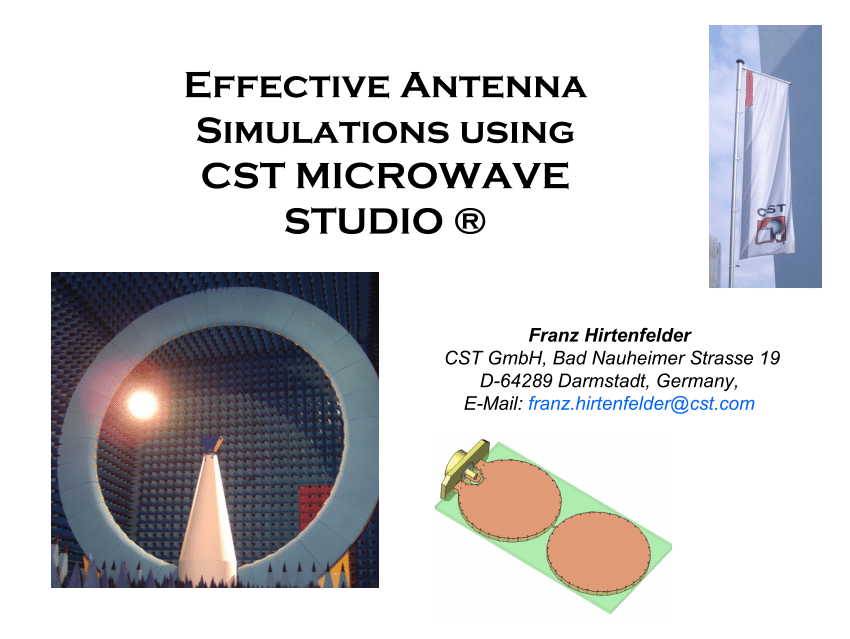 (PDF) Effective antenna Simulations using CST MICROWAVE STUDIO (R)