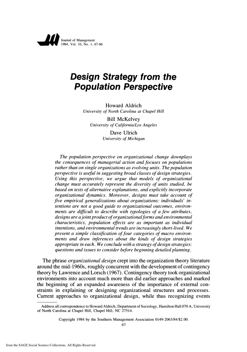 PDF) Design Strategy from the Population Perspective