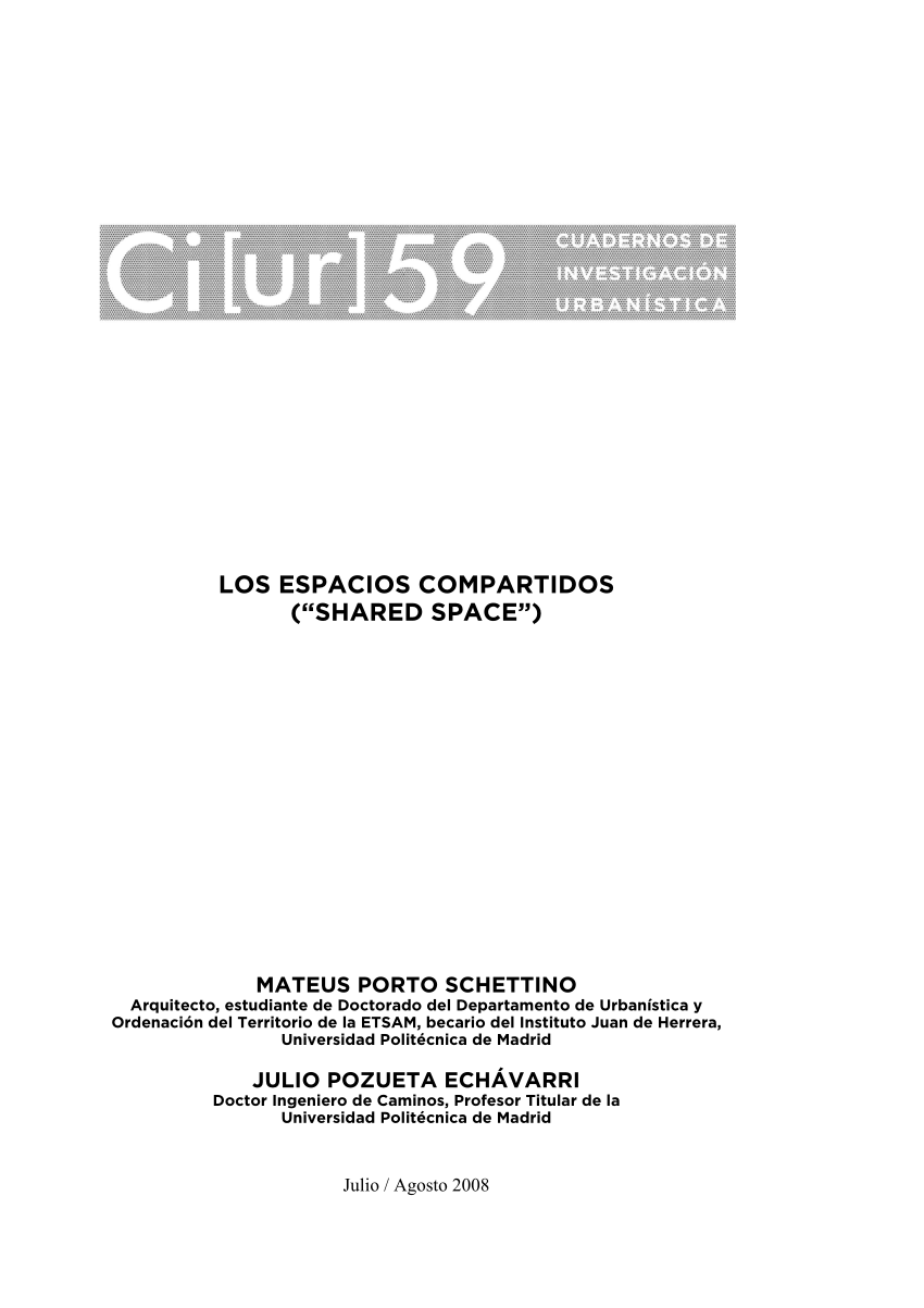 Pdf Los Espacios Compartidos Shared Space