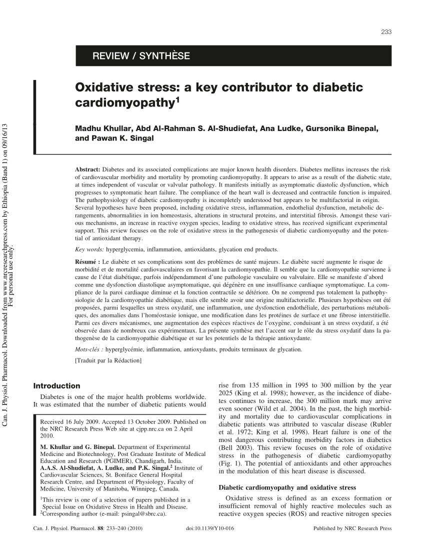 oxidative stress research paper