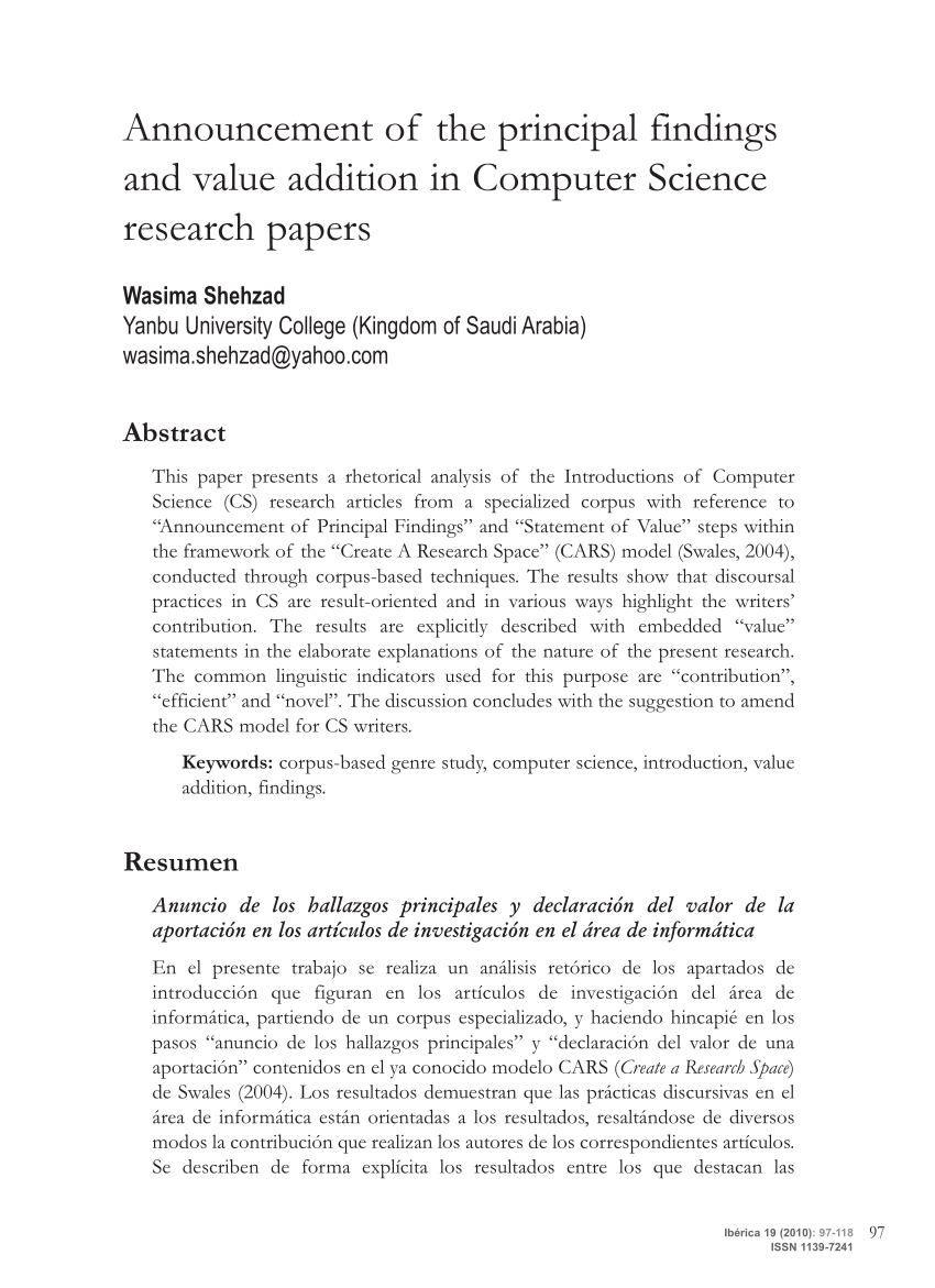 a computer science research paper